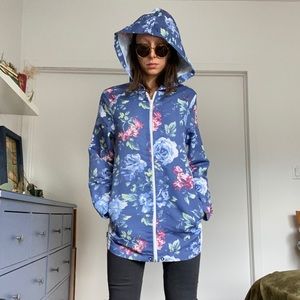 Florar blue rain coat